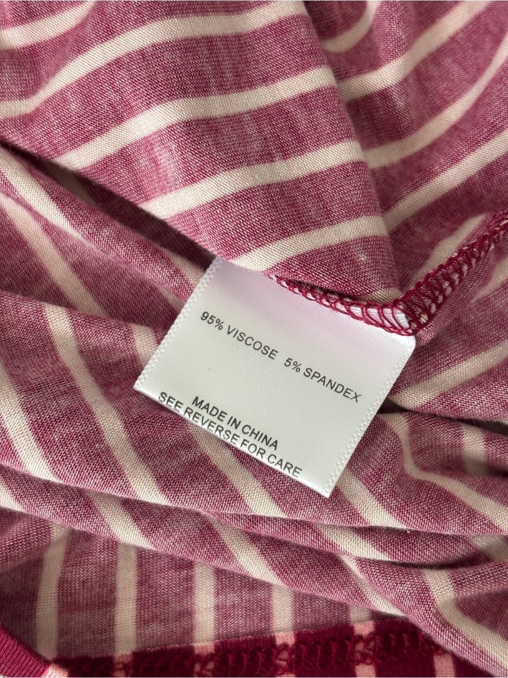 NWT ModCloth Timely Arrival Tie Waist Top -
Red and Pink Stripes - Picture 9 of 10